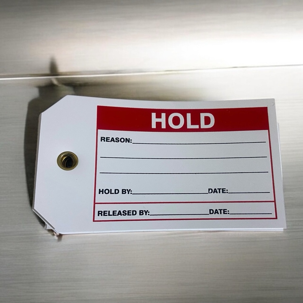 Hold Tags Red/ White Unbranded 50ct